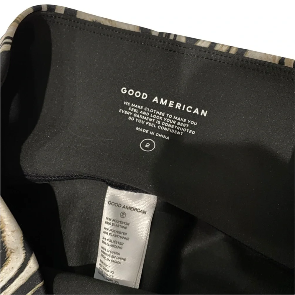 GOOD AMERICAN Core Power Legging in Natural Swirl 2/Medium New